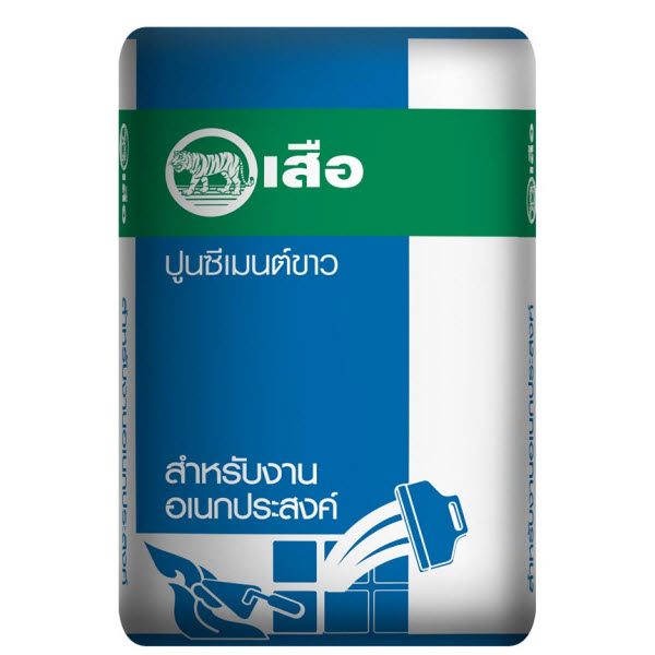 เสือ ปูนซีเมนต์ขาว ยาแนวและอเนกประสงค์ สูตรเนื้อแน่น