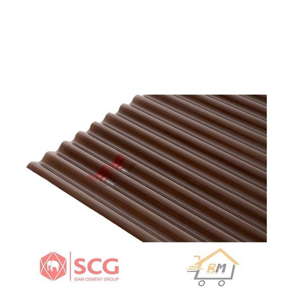 แผ่นโปร่งแสง เอสซีจี ลอนกันสาด105x300x0.12 ซม. สีชา