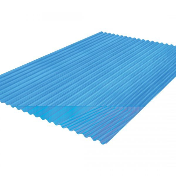 แผ่นโปร่งแสง เอสซีจี ลอนกันสาด105x300x0.12ซม.สีฟ้าน้ำทะเล