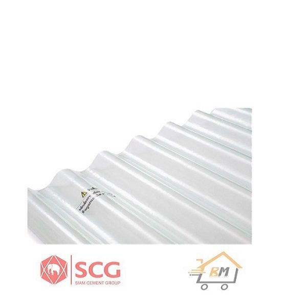 แผ่นโปร่งแสง เอสซีจี ลอนกันสาด105X300X0.12 ซม. สีไอซ์ซี่