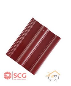 กระเบื้องหลังคาเซรามิก เอสซีจี รุ่นเอ็กซ์เซลล่า คลาสสิค สีเรด แซปไฟร์