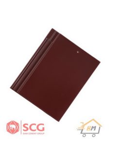 กระเบื้องหลังคาเซรามิก เอสซีจี รุ่นเอ็กซ์เซลล่า โมเดิร์น สีมารูน เรด