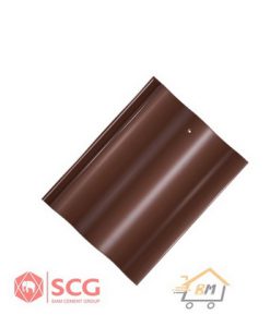 กระเบื้องหลังคาเซรามิก เอสซีจี รุ่นเซลิกา เคิร์ฟ สีคาราเมล บราวน์