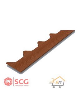 ไม้ปิดกันนก เอสซีจี สำหรับลอนคู่ ขนาด 15x300x0.8 ซม. สีรองพื้น