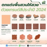 Peach Fuzz Color of the Year 2024 ตกแต่งพื้นสวนให้สวย ด้วยเทรนด์สีประจำปี 2024
